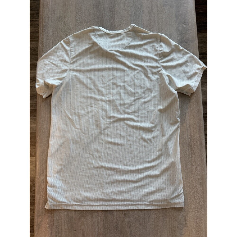 Tracksmith Van Cortlandt Tee in Ivory Stripe Men's Size Large - Picture 7 of 9